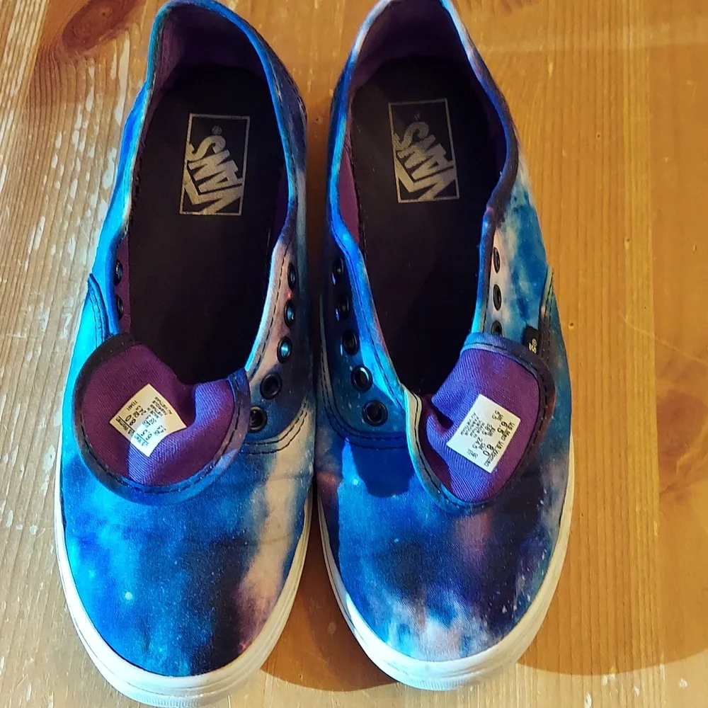 SOLD Galaxy Space Vans! Sz 8 women low top sneakers guc some scuffs adorable! - Picture 1 of 10